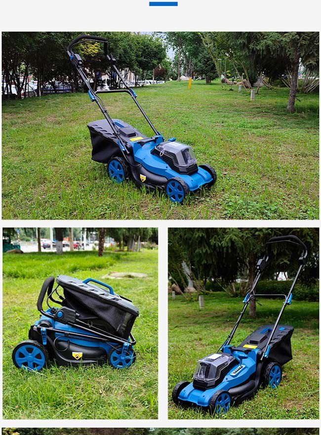 電池押しの芝刈り機